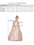 Big Girls Blue Off Shoulder Rhinestone Sweep Train Glitter Mesh Ball Gown 8-16 - SophiasStyle.com